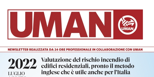 UMAN24 n.47 - Valutazione del rischio incendio di edifici residenziali, pronto il metodo inglese che è utile anche per l'Italia.